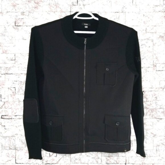 Rudsak Men's Sweater Size XXL Black Full Zip Edam Cardigan - Picture 1 of 10